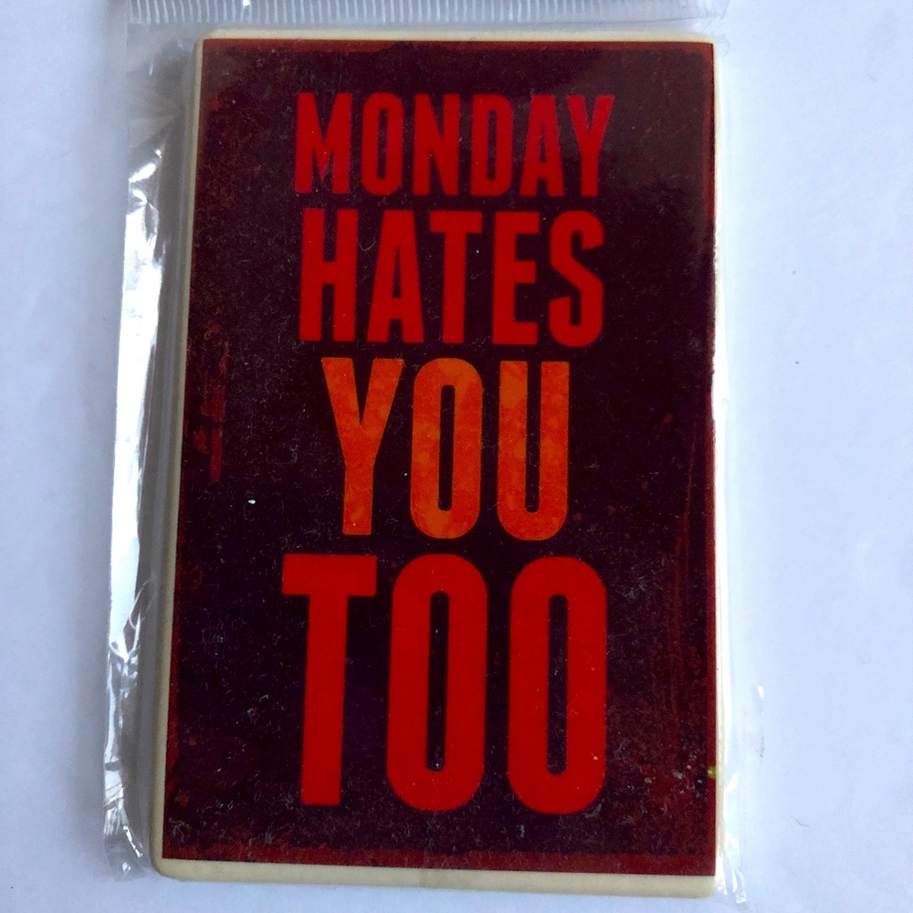 3/$15 NEW Magnet Monday Hates You Too 4”